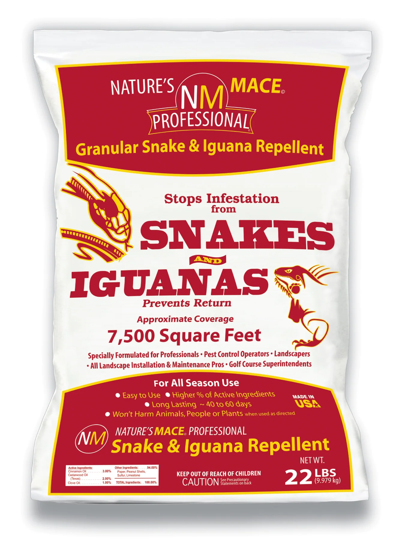 Nature's MACE Pro Snake & Iguana Repellent 22lb Bag